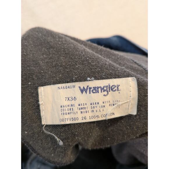Vintage wrangler pleated jeans size 27 x 36 100% cotton - Picture 4 of 5